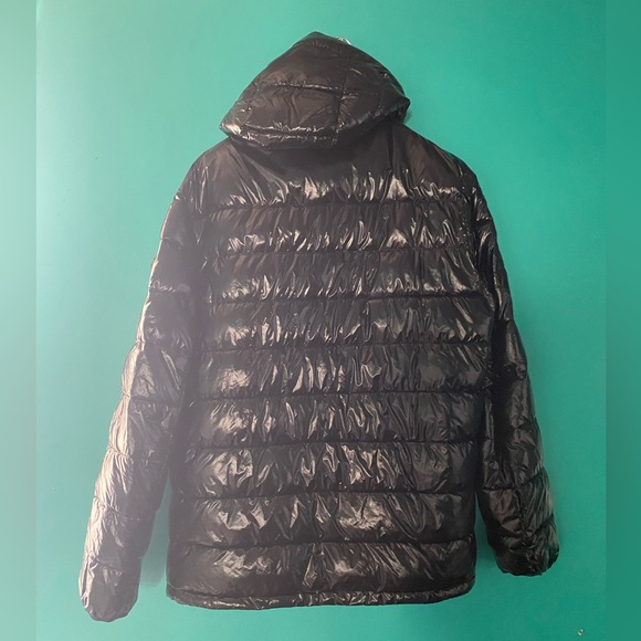 SOLD Metallic Ciré Hooded Puffer Jacket - Picture 6 of 7